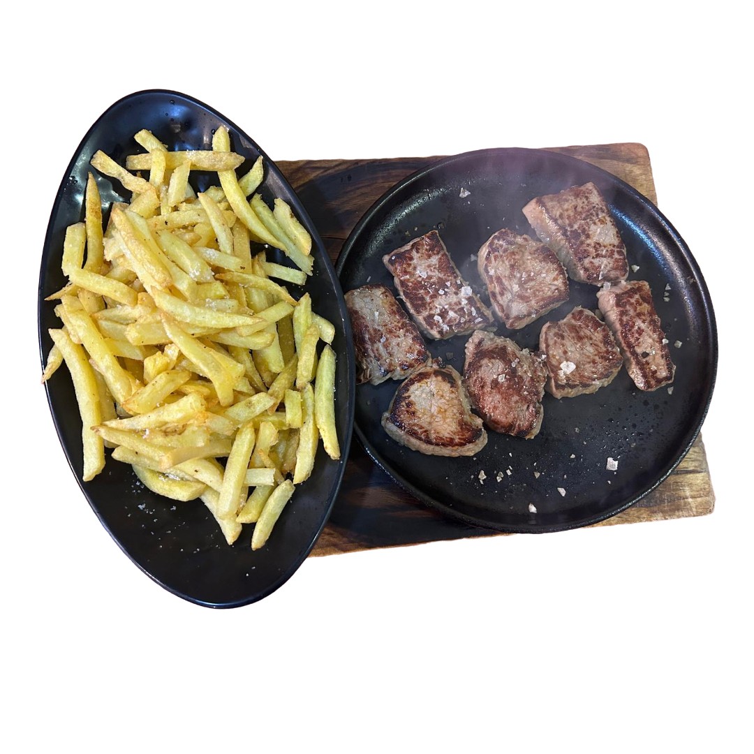 Raxo con patatas